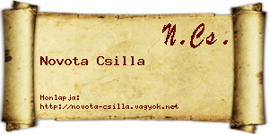 Novota Csilla névjegykártya